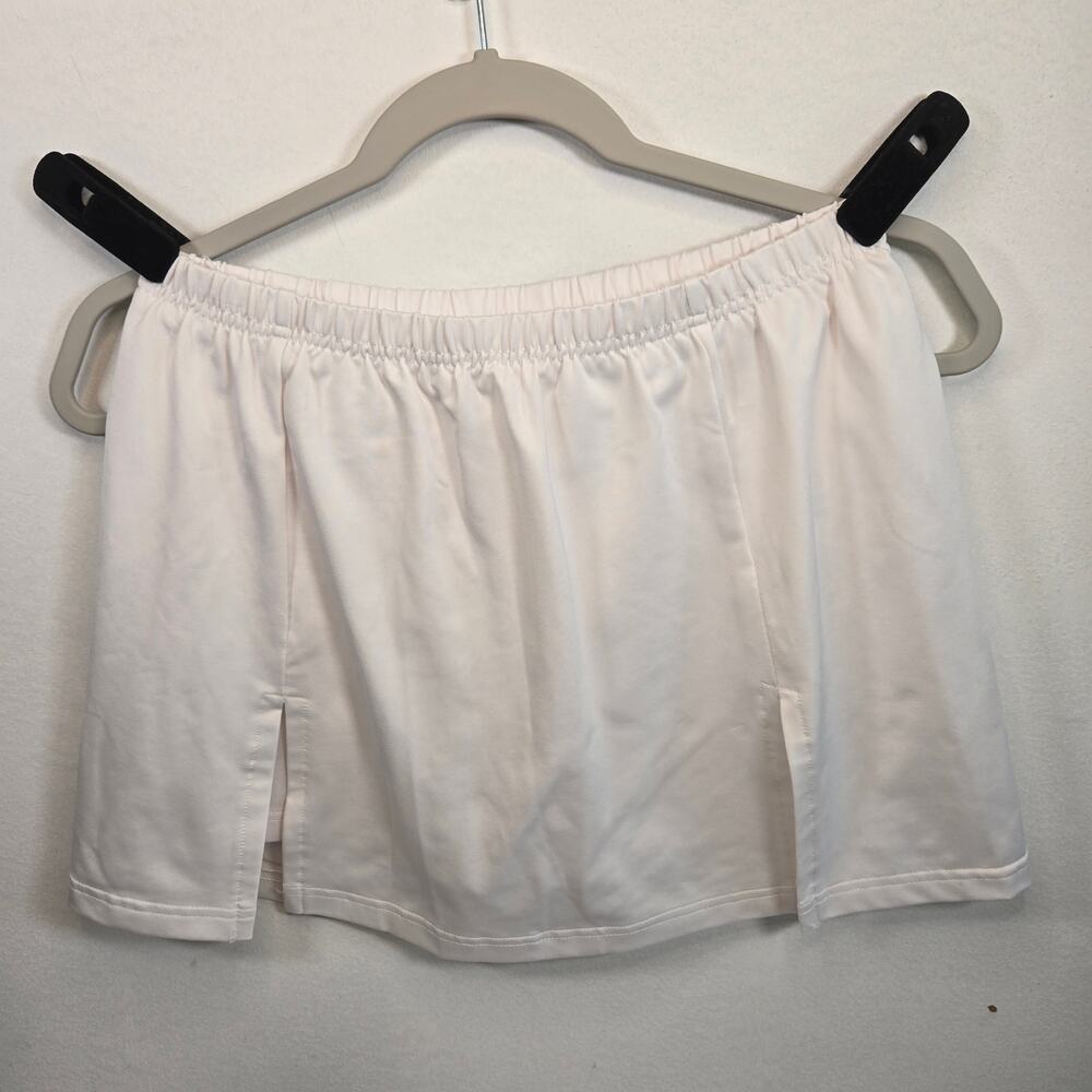 Aspire Womens White Elastic Waist Athletic Skort. Size Small
